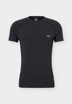 ICANIWILL, STRIDE MUSCLE FIT MEN - Βασικό μπλουζάκι - black