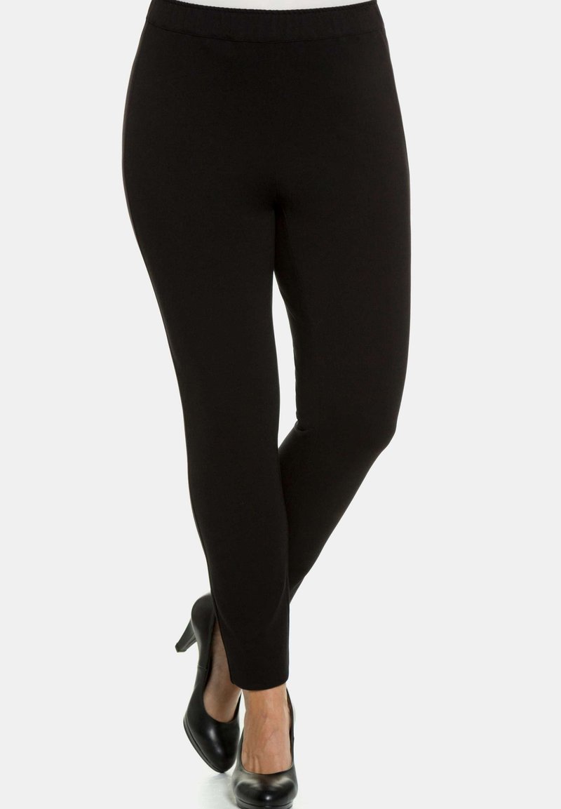 Ulla Popken GROSSE GRÖSSEN BIS RUNDUM-GUMMIBUND STRETCH - Leggings - Byxor - schwarz