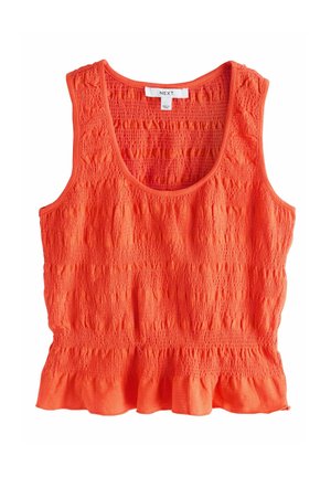 Next, REGULAR FIT - SHIRRED SCOOP NECK VEST . - Blúzka - orange