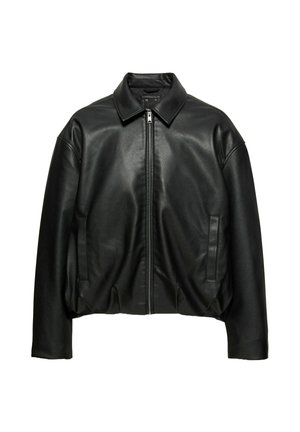 PULL&BEAR, Faux leather jacket - black