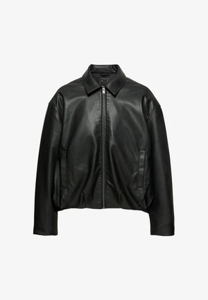 PULL&BEAR, Faux leather jacket - black