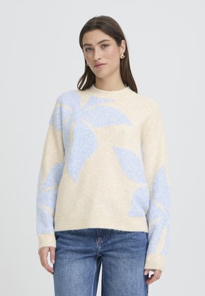 OMEA FLOWER - Strickpullover - della robbia blue flower