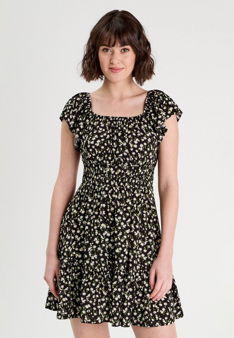 Cache Cache - SCHWING MIT KURZEN ÄRMELN - Day dress - noir, Enlarge
