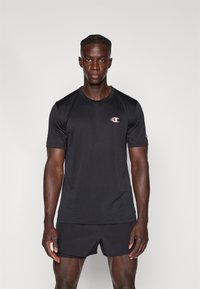 Champion CREWNECK TRAIN SMALL LOGO - Pamata T-krekls - black