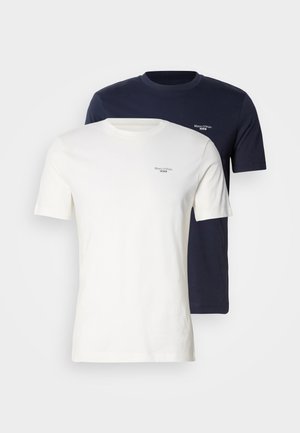 LOGO ON CHEST 2 PACK - T-shirt basic - dark blue/white