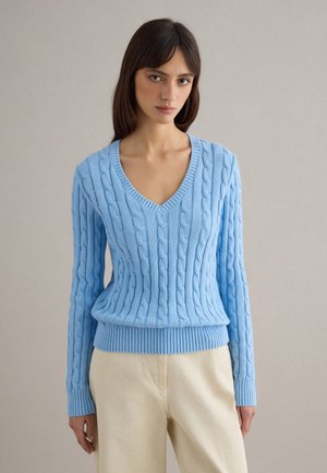 AZURE  IN REGULAR FIT WITH CABLE KNIT DESIGN - Maglione - soft blue