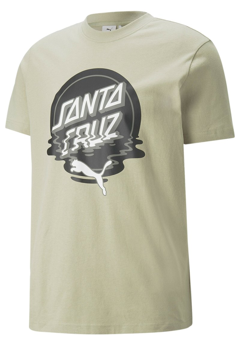 Puma SANTA CRUZ TEE - Marškinėliai su spaudiniu - spray green