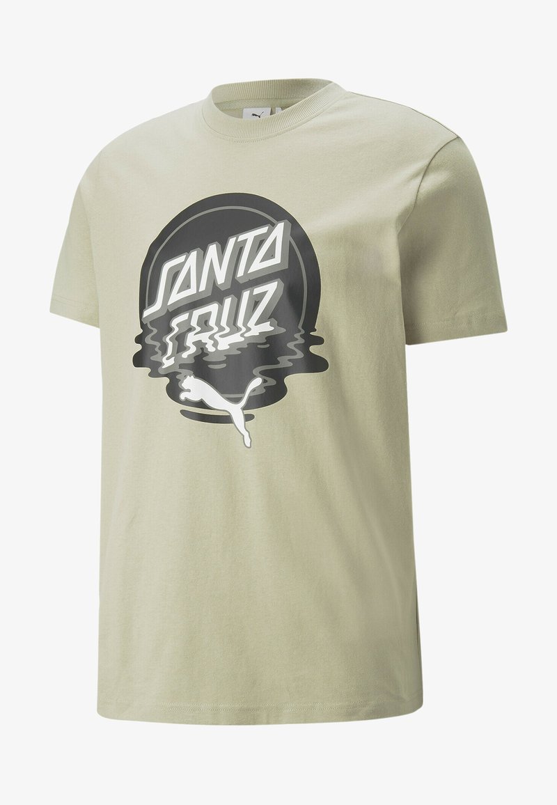 Puma SANTA CRUZ TEE - Marškinėliai su spaudiniu - spray green