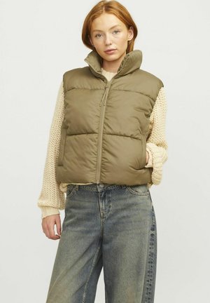 JXSOLVEJ PUFFER VEST - Strukirani kaput - kelp