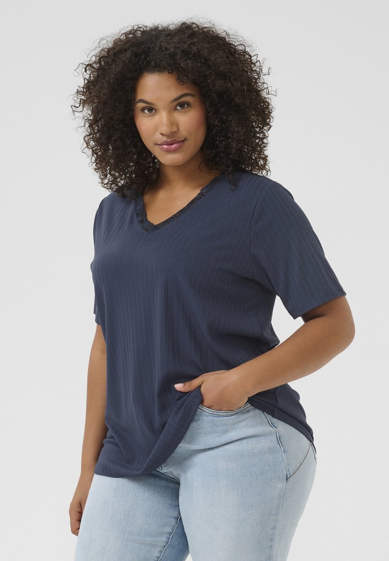 Kaffe Curve - KCFANANDA - Basic T-shirt - midnight marine cc, Enlarge