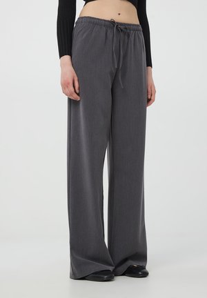 Terranova WIDE LEG CON COULISSE  - Pantaloni - grigio scuro melange