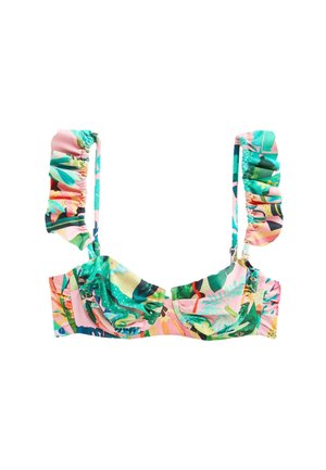 Next, FRILL STRAP BANDEAU  - Bikinitop - coral pink tropical