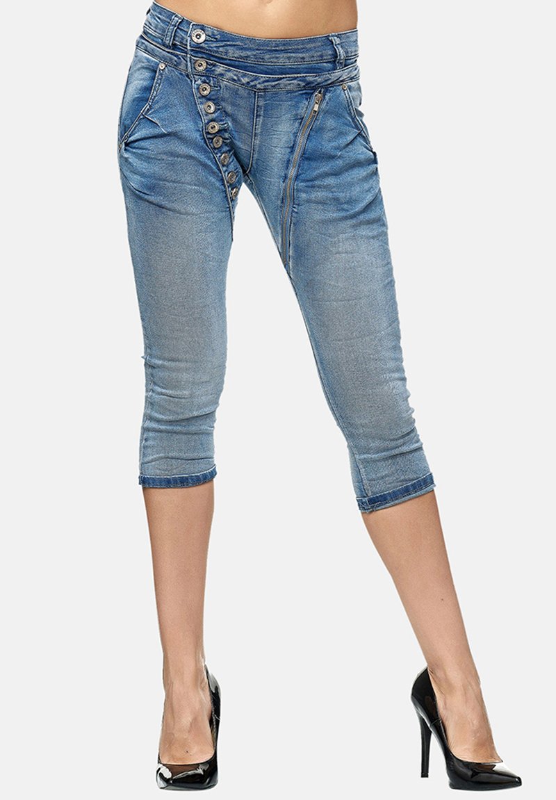 Elara CAPRI - Shorts vaqueros - blau