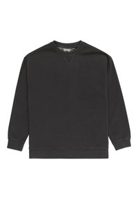 Mörkgrå sweatshirt med rundad halsringning, ribbad mudd och nederkant. Har en liten präglad logotyp på framsidan. Mjuk tygkvalitet.