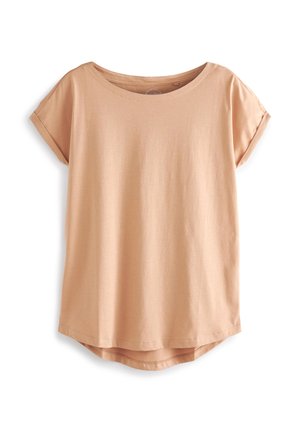 Next CAP SLEEVE - Apdrukāts T-krekls - natural tan brown