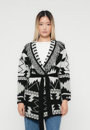 ONLMICHIGAN - Cardigan - light grey/black/cloud dancer