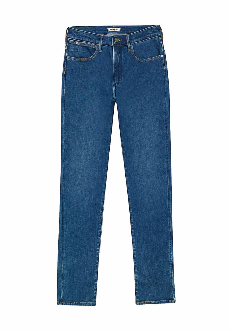 Wrangler Jeans Skinny Fit blauw denim/bluedenim