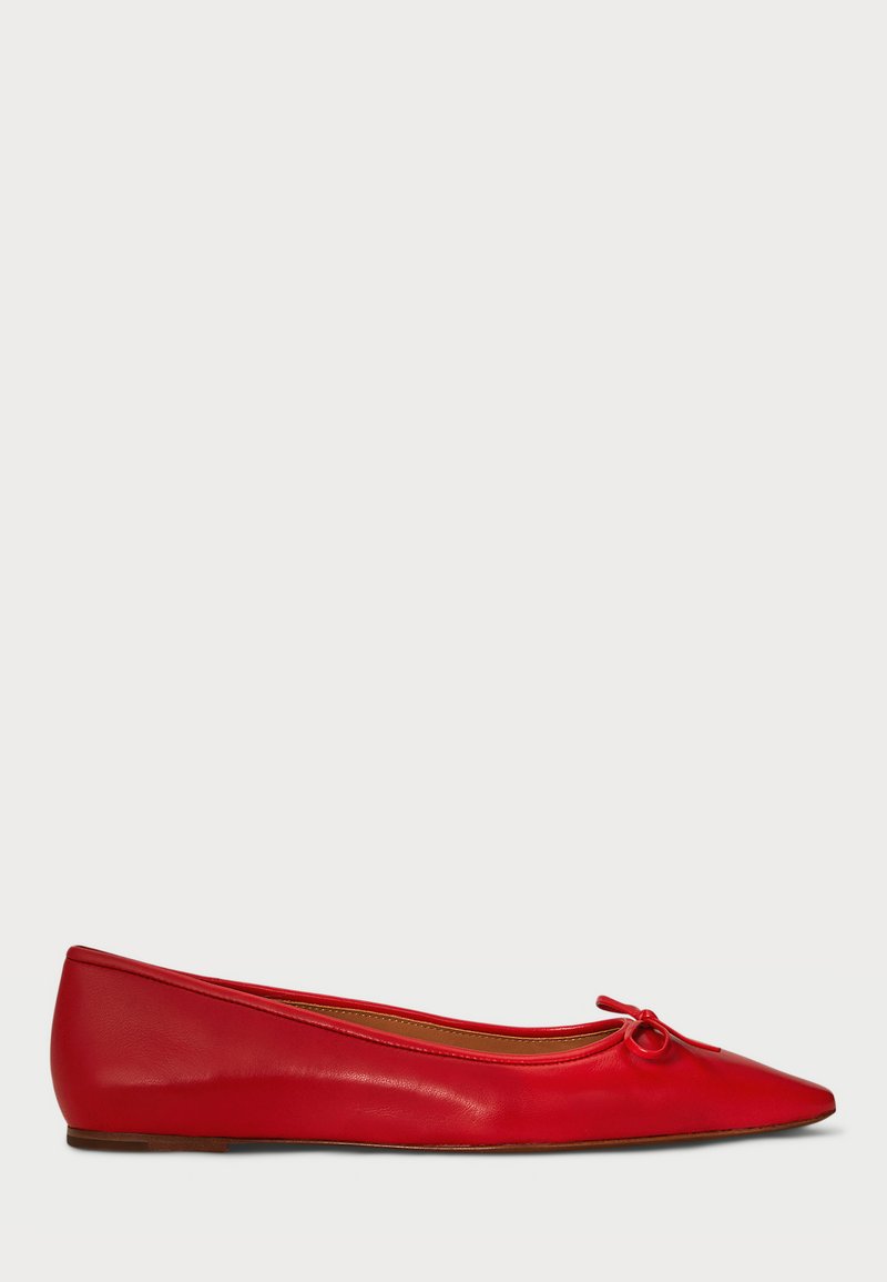 Polo Ralph Lauren POINTED LEATHER BALLET FLAT - Balerīnas laiviņas - ruby