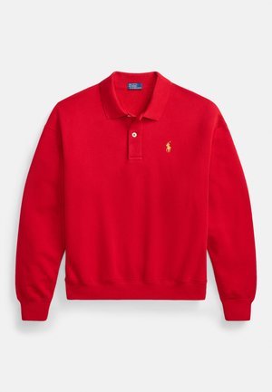LIGHTWEIGHT FLEECE LONG-SLEEVE POLO - Pitkähihainen paita - red