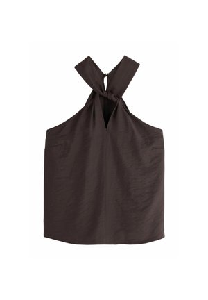 Next, REGULAR FIT - HALTER NECK TOP . - Blouse - chocolate brown