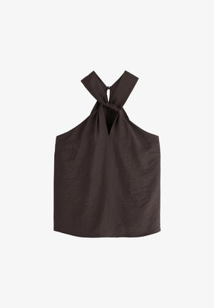 Next, REGULAR FIT - HALTER NECK TOP . - Blouse - chocolate brown