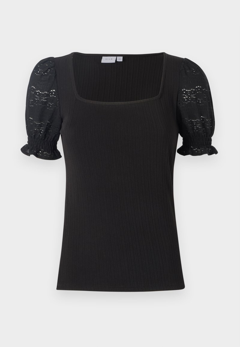 Vila T-shirt print zwart