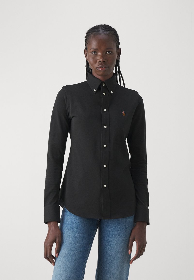 Polo Ralph Lauren LONG SLEEVE BUTTON FRONT SHIRT - Paitapusero - black