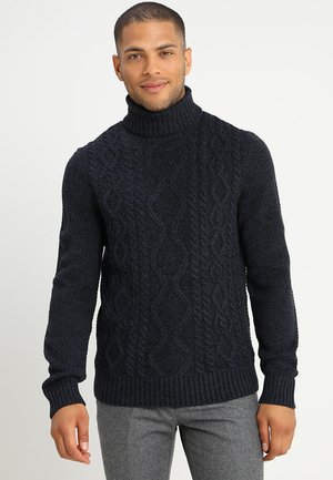 Maglione - mottled dark blue