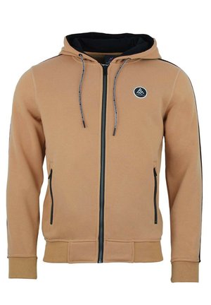 CYRIL - Felpa con zip - camel