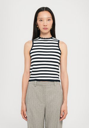 MIRTES - Top - blanc/marine