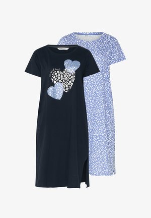 Yours Clothing, WOMEN'S NIGHTDRESSES & CHEMISES 2-PACK - Camicia da notte - blue