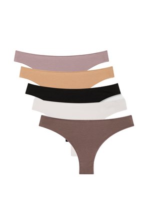 BRASILIANA  TINTA UNITA 5 PACK  - Perizoma - 1x Black, 1x White, 1x Chocolate, 1x Lilac, 1x Nude