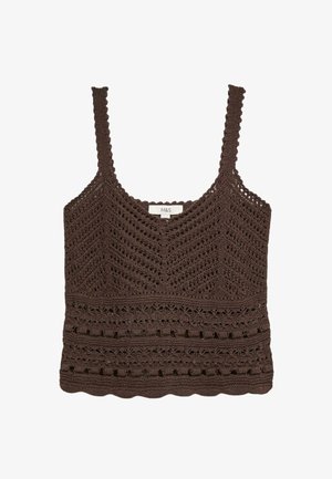 Marks & Spencer, CROCHET - Top - raisin