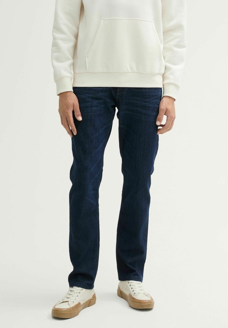 TOM TAILOR DENIM TTAEDAN Straight - Vaqueros rectos - blue denim dark wash