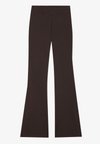 FLARED MID RISE LEGGINGS WITH SIDE SLIT
 - Leggings - dark brown