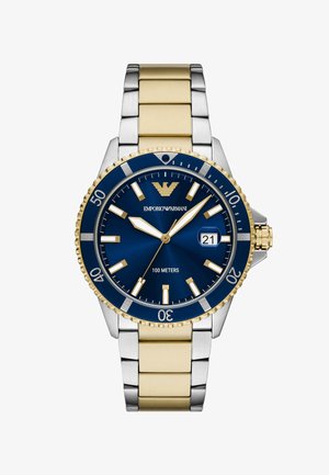 Emporio Armani TRADITIONAL WORLD EXPLORER - Reloj - silver coloured and gold coloured