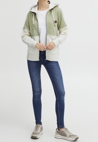 Oxmo Sudadera con cremallera - mottled light green