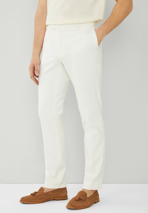 BRUSHED - Pantalones chinos - ivory white