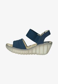 Fly London Sandalen met plateauzool blue/blauw