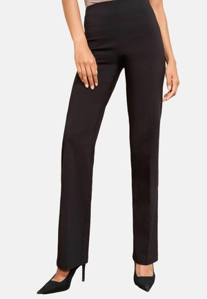 REGULAR FIT-SCULPTING SPLIT FLARE - Trousers - black
