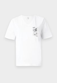 ONLZEBA V NECK - Nyomott mintás póló - bright white