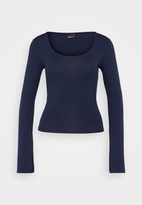 SOFT TOUCH  - Tops ar garām piedurknēm - black iris