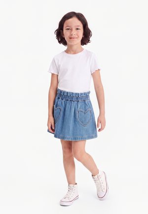GAP, HEART SKIRT - Minijupe - blue denim