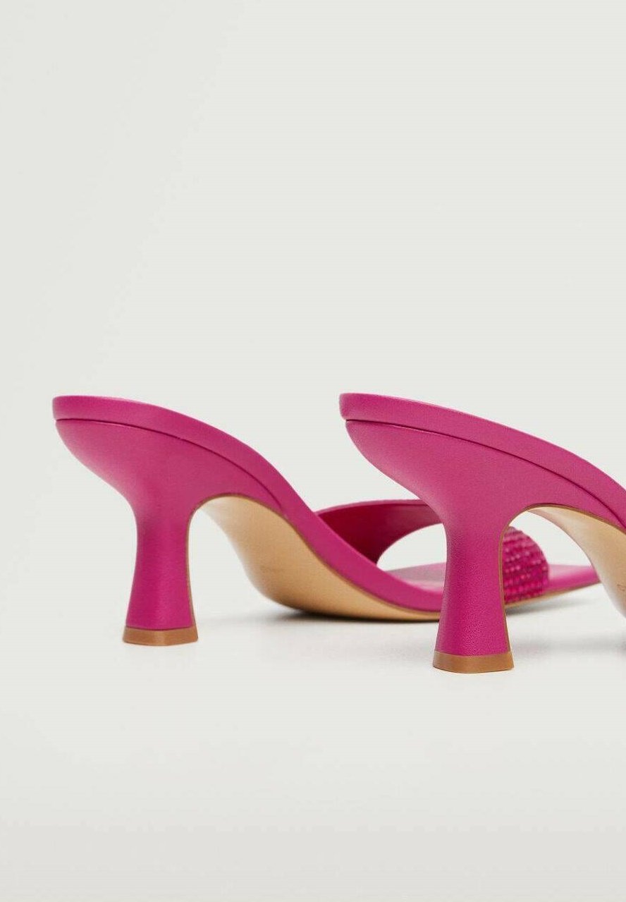 Mango BRILLY - Muiltjes met hak - fuchsia/donkerroze - Zalando.be