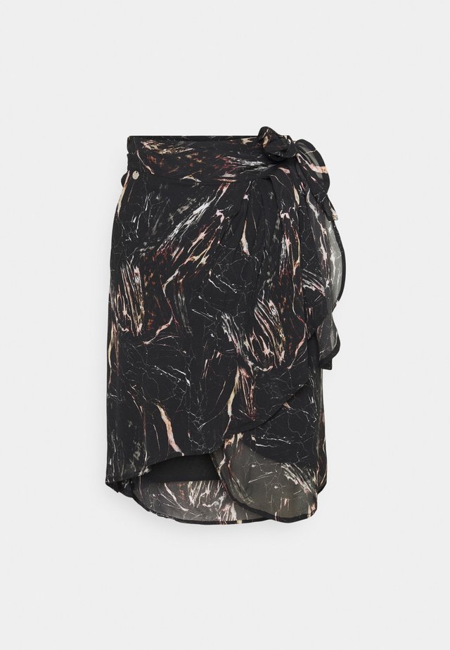 SKIRT - Minijupe - black/natural white