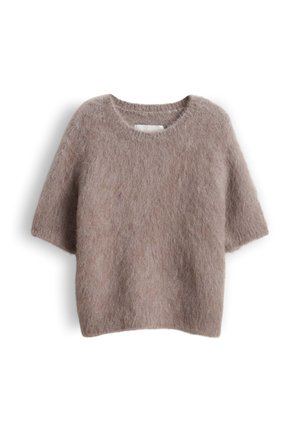 someday., SLIM FIT FLUFFY TEXTURE - Basic T-shirt - taupewood melange light