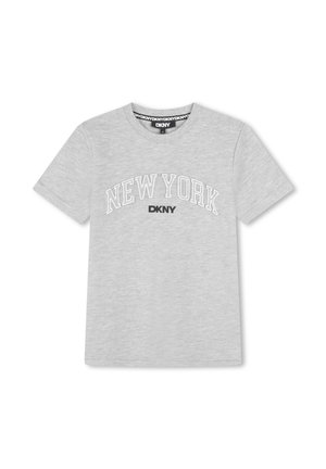 À MANCHES COURTES - Camiseta estampada - gris chine
