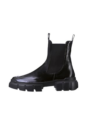 Enkellaarsjes met plateauzool - schwarz