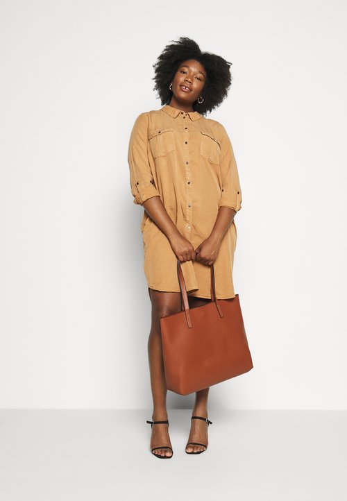 Lauren Ralph Lauren VEGANLEATHER KEATON TOTE Maisiņveida soma tan