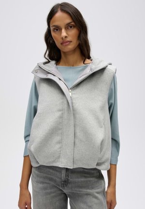 OPUS, RELAXED FIT HOODED SHAPE - Waistcoat - hazy fog melange